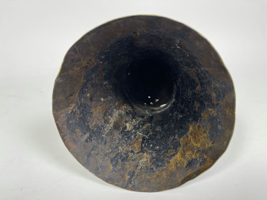 Very Old Persian Qajar Islamic Chased Hammered Metal Figure Figurine 5.5W X 13H [Photo 38]