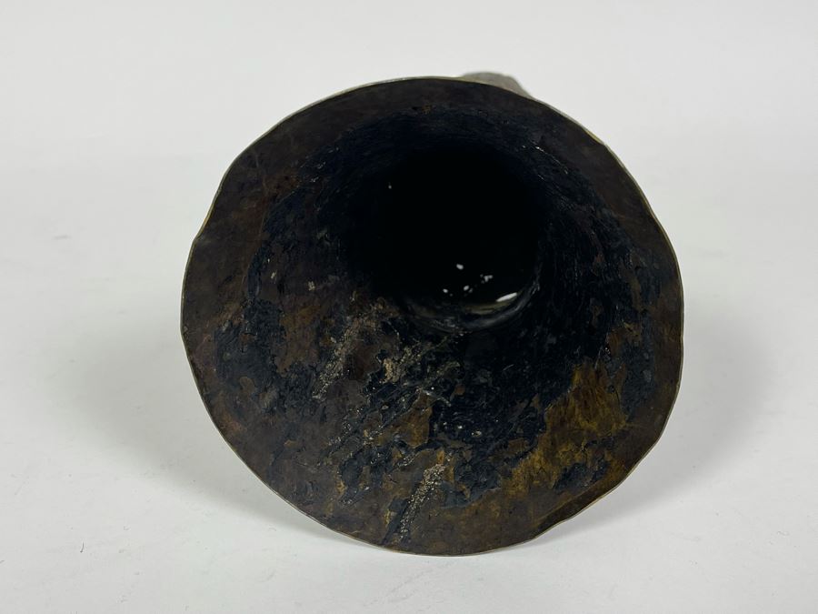 Very Old Persian Qajar Islamic Chased Hammered Metal Figure Figurine 5.5W X 13H [Photo 37]