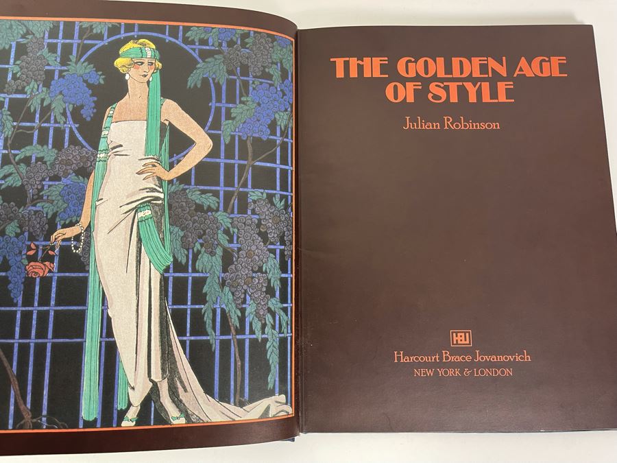First American Edition Book The Golden Age Of Style Art Deco Fashion Illustration By Julian Robinson [Photo 3]