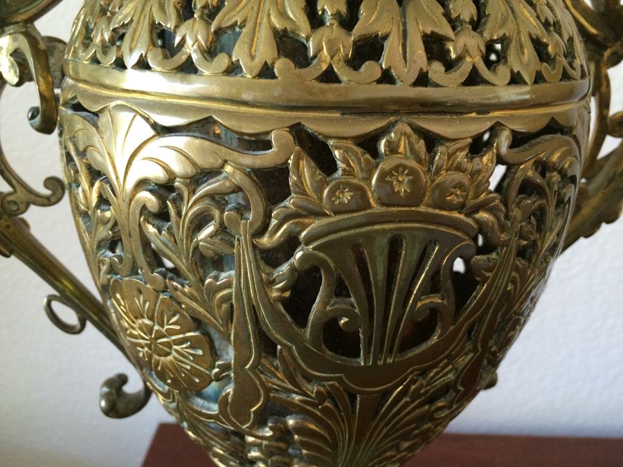 Magnificient Renaissance Revival Style Brass Lamp [Photo 8]