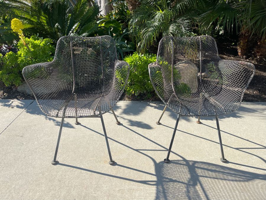 Vintage Pair Of Mid-Century Modern Russell Woodard Black Sculptura Lounge Chairs [Photo 6]