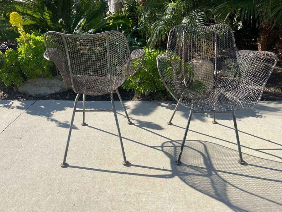 Vintage Pair Of Mid-Century Modern Russell Woodard Black Sculptura Lounge Chairs [Photo 4]