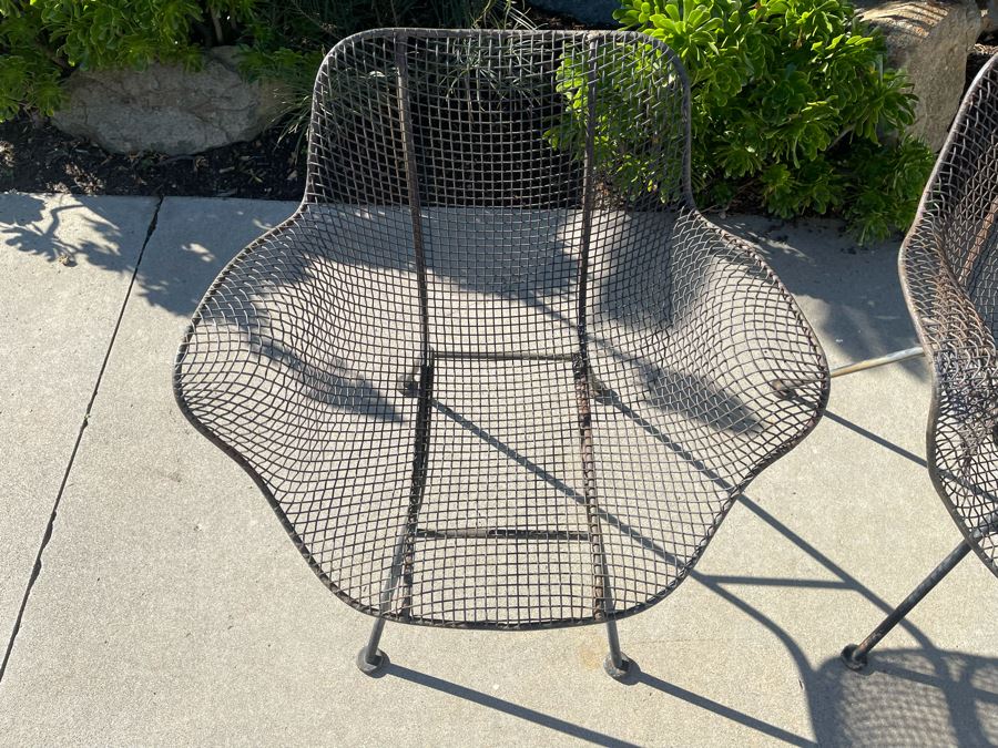 Vintage Pair Of Mid-Century Modern Russell Woodard Black Sculptura Lounge Chairs [Photo 7]