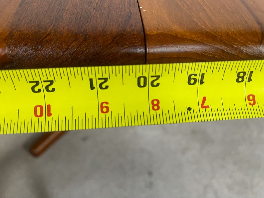 Danish Mid-Century Modern Solid Teak Dining Set With Four Chairs And 4' Round Dining Table With 20' Leaf Extension By Findahls Made In Denmark [Photo 25]