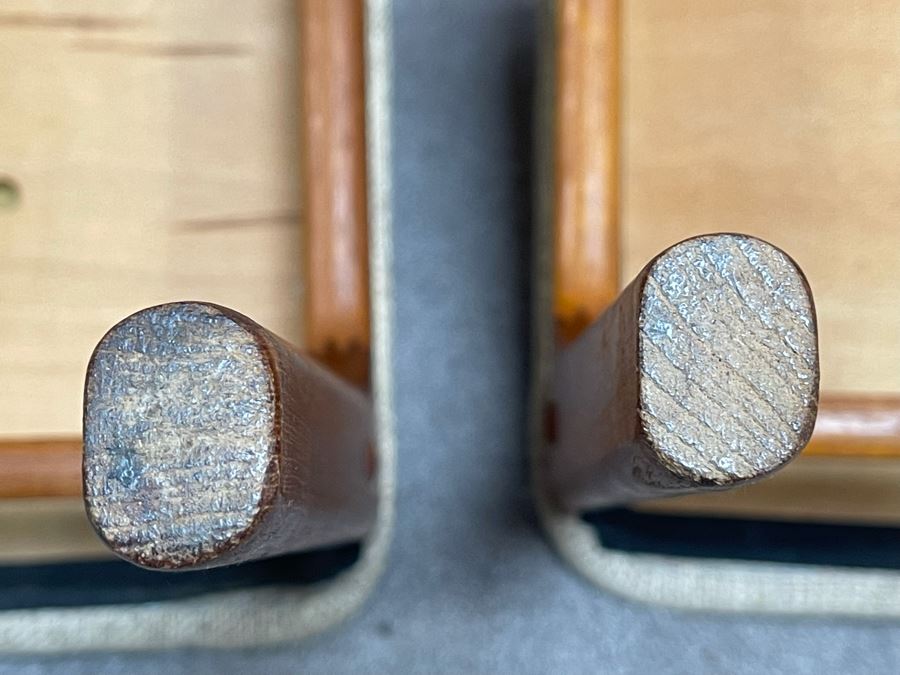 Danish Mid-Century Modern Solid Teak Dining Set With Four Chairs And 4' Round Dining Table With 20' Leaf Extension By Findahls Made In Denmark [Photo 29]