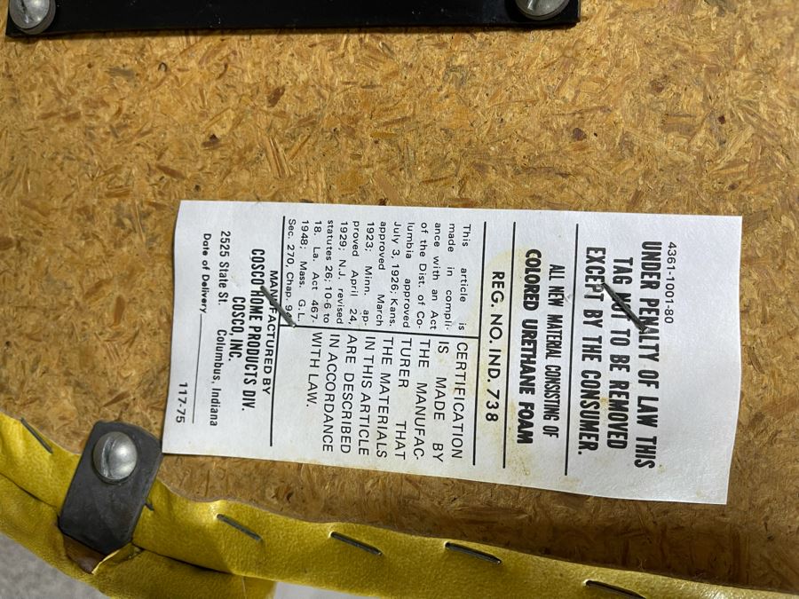 Pair Of Vintage Yellow Cosco Barstools 28H Seat Height [Photo 8]