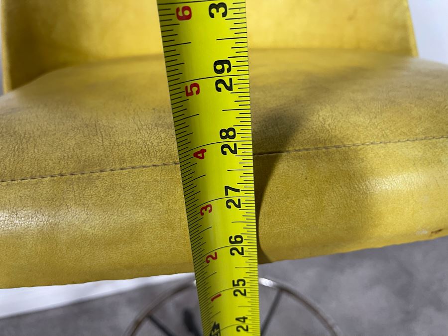 Pair Of Vintage Yellow Cosco Barstools 28H Seat Height [Photo 6]