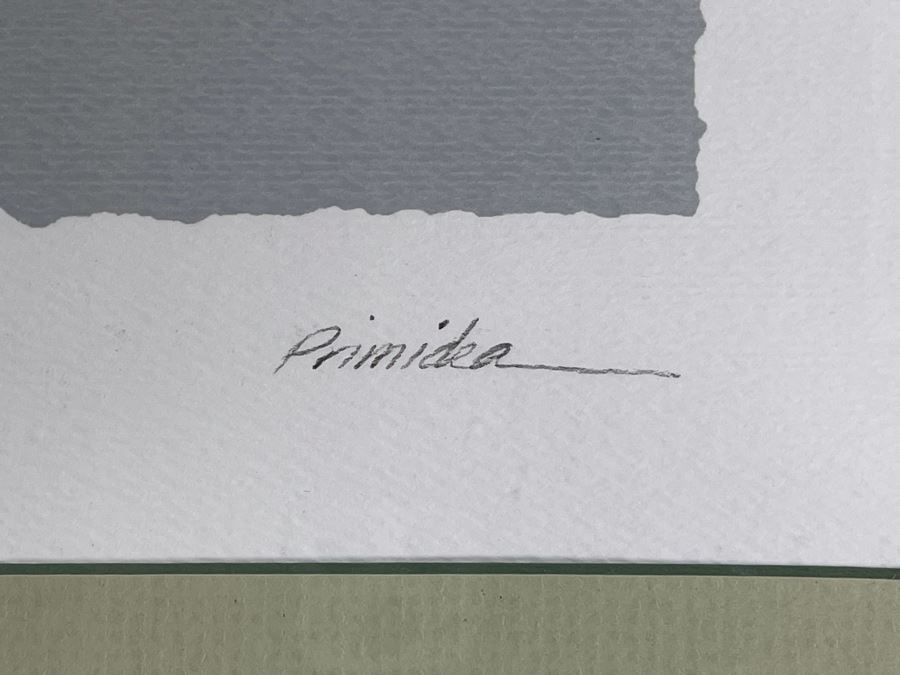 Framed Limited Edition Hand Signed Print Titled Oasis By Primidea 18 X 22 [Photo 6]