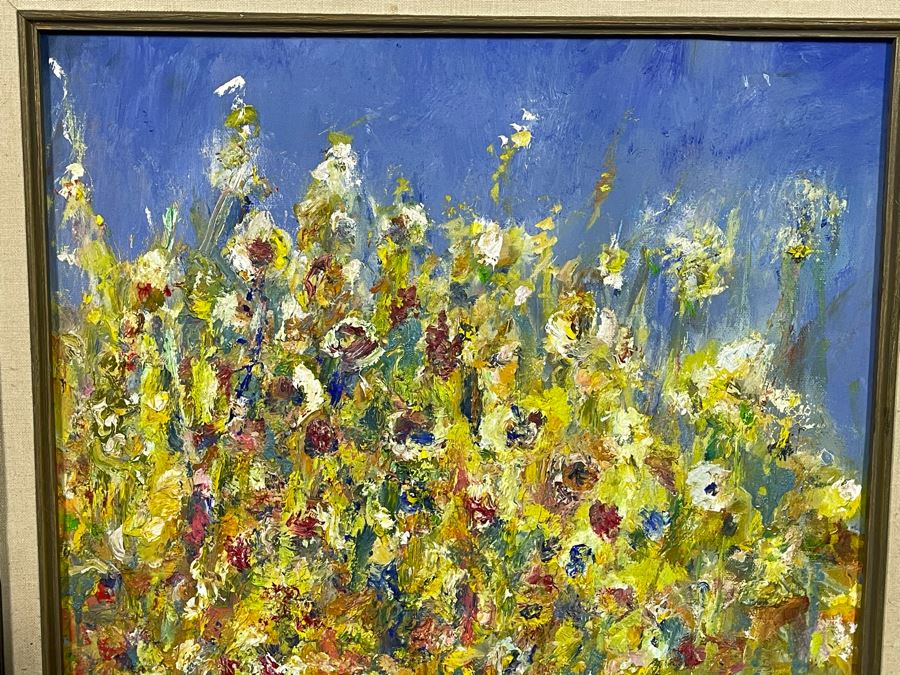 Original Abstract Still Life Painting On Canvas Framed Artist Unknown 20 X 16 [Photo 5]