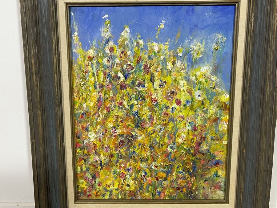 Original Abstract Still Life Painting On Canvas Framed Artist Unknown 20 X 16 [Photo 4]