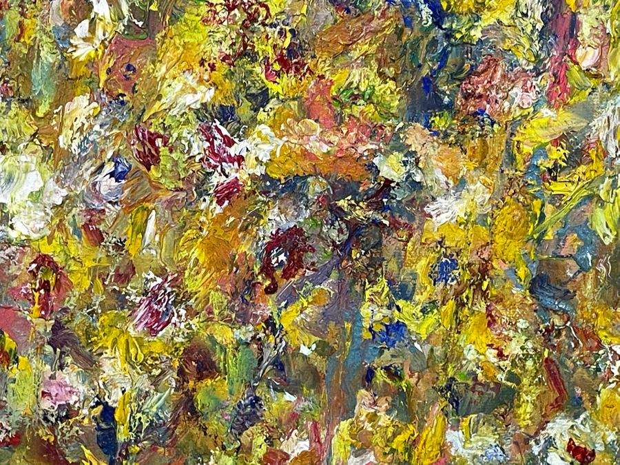 Original Abstract Still Life Painting On Canvas Framed Artist Unknown 20 X 16 [Photo 7]