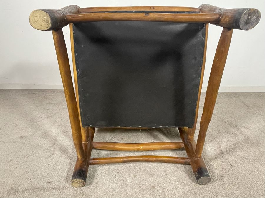 Wooden Cow Hide Chair 23W X 31D X 29H [Photo 11]