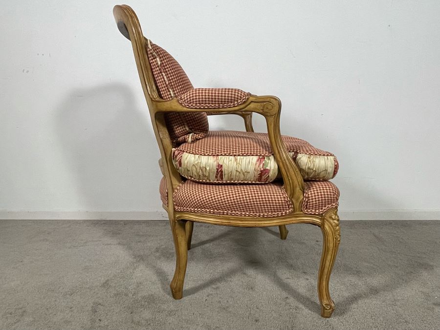 Cane Back Wooden Armchair 26W X 24D X 37H [Photo 6]