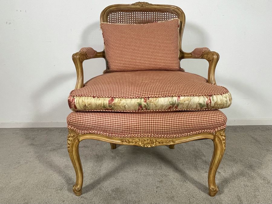 Cane Back Wooden Armchair 26W X 24D X 37H [Photo 2]