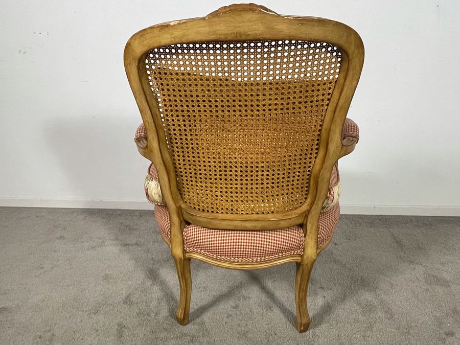 Cane Back Wooden Armchair 26W X 24D X 37H [Photo 8]