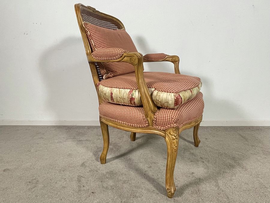 Cane Back Wooden Armchair 26W X 24D X 37H [Photo 5]