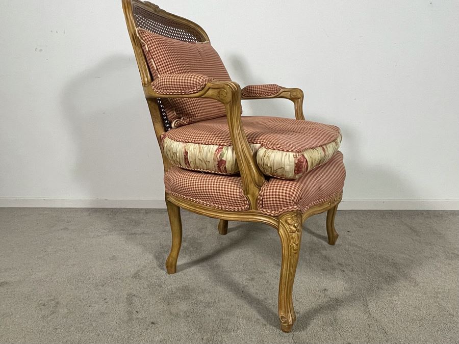 Cane Back Wooden Armchair 26W X 24D X 37H [Photo 4]