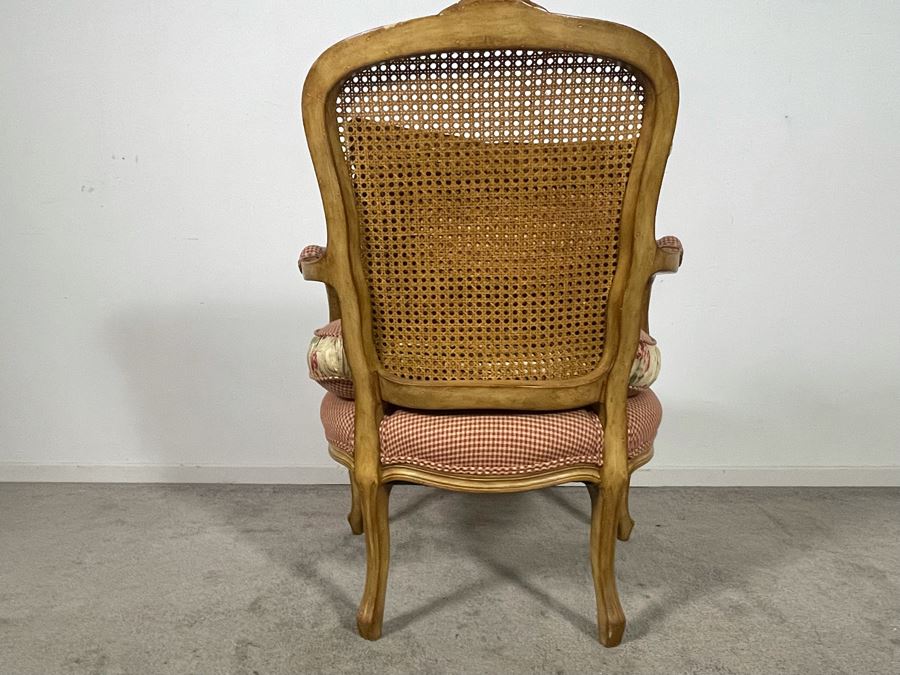 Cane Back Wooden Armchair 26W X 24D X 37H [Photo 7]