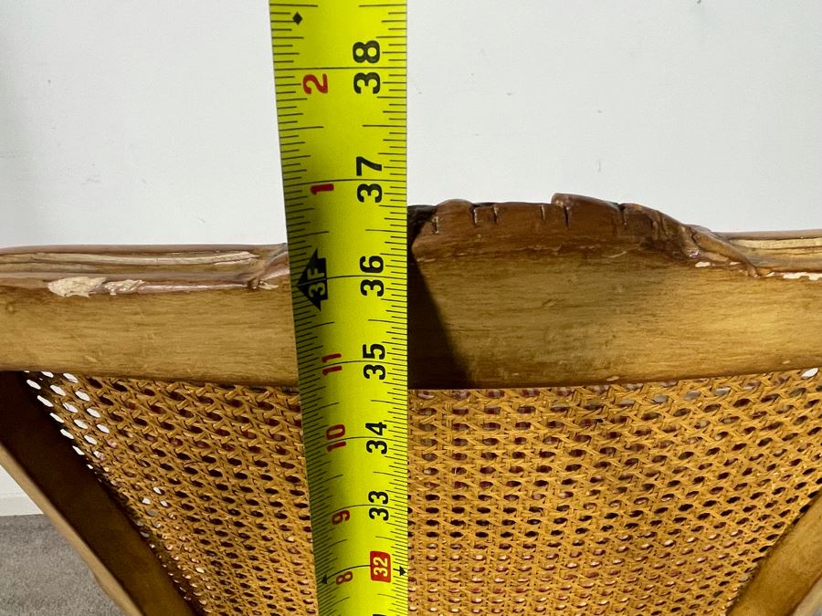 Cane Back Wooden Armchair 26W X 24D X 37H [Photo 9]
