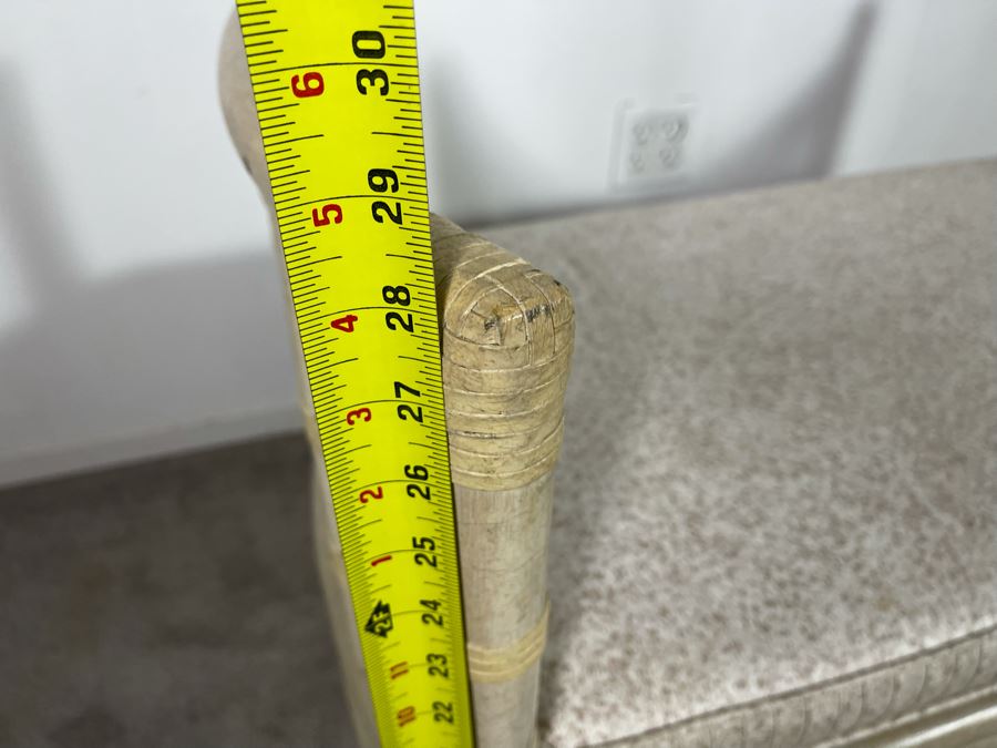 Vintage Cane Seat Bench With Cushion 42W X 19D X 28H [Photo 10]