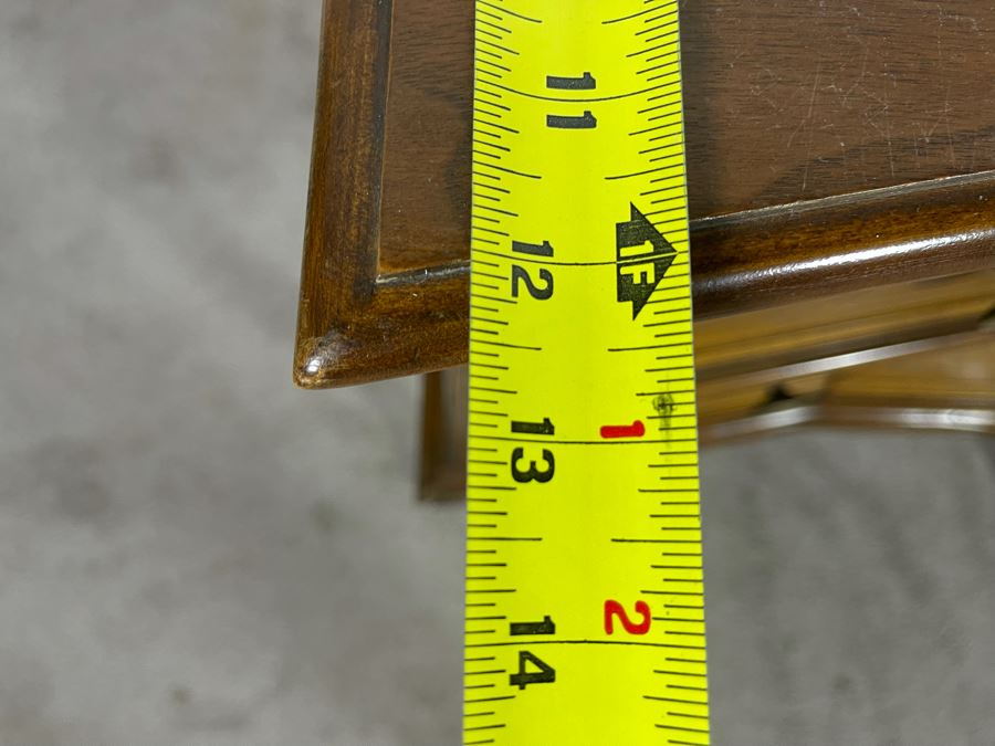 Baker Furniture Wooden Slant Front Cabinet Side Table 27.5W X 12.5D X 30H [Photo 11]