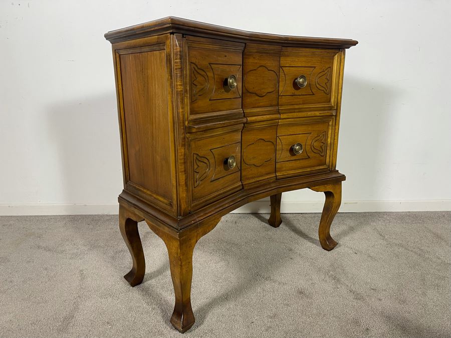 Baker Furniture Wooden Slant Front Cabinet Side Table 27.5W X 12.5D X 30H [Photo 5]