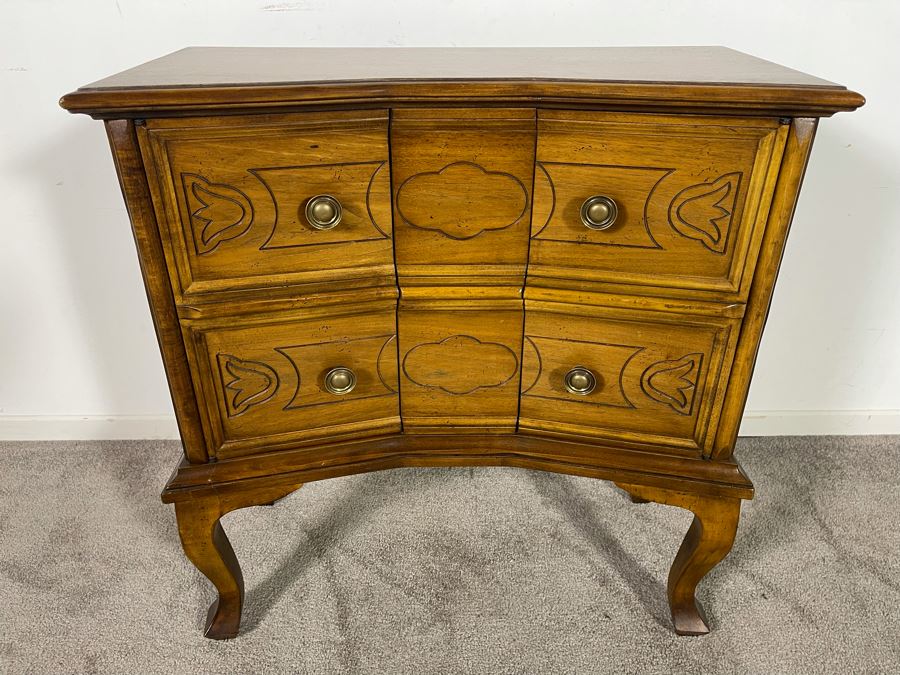 Baker Furniture Wooden Slant Front Cabinet Side Table 27.5W X 12.5D X 30H [Photo 3]