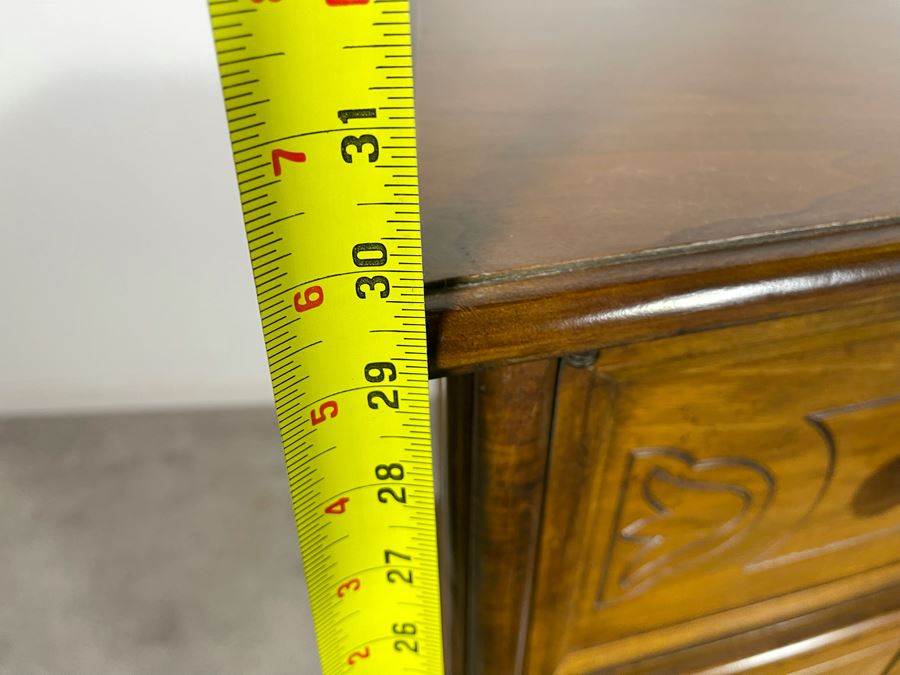 Baker Furniture Wooden Slant Front Cabinet Side Table 27.5W X 12.5D X 30H [Photo 12]