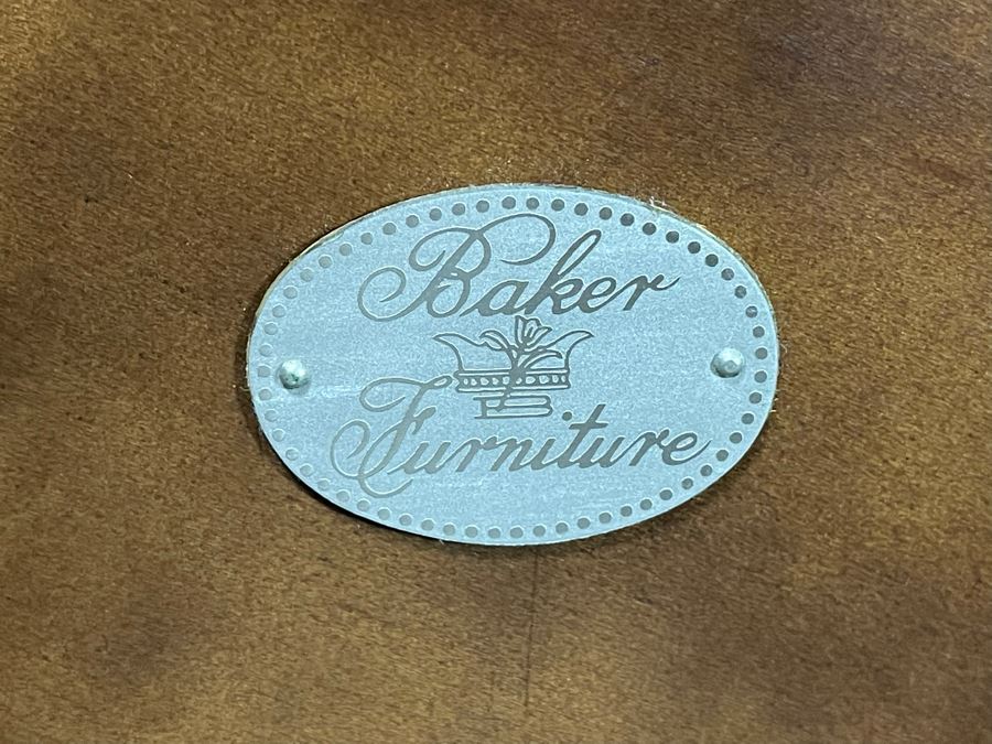 Baker Furniture Wooden Slant Front Cabinet Side Table 27.5W X 12.5D X 30H [Photo 2]