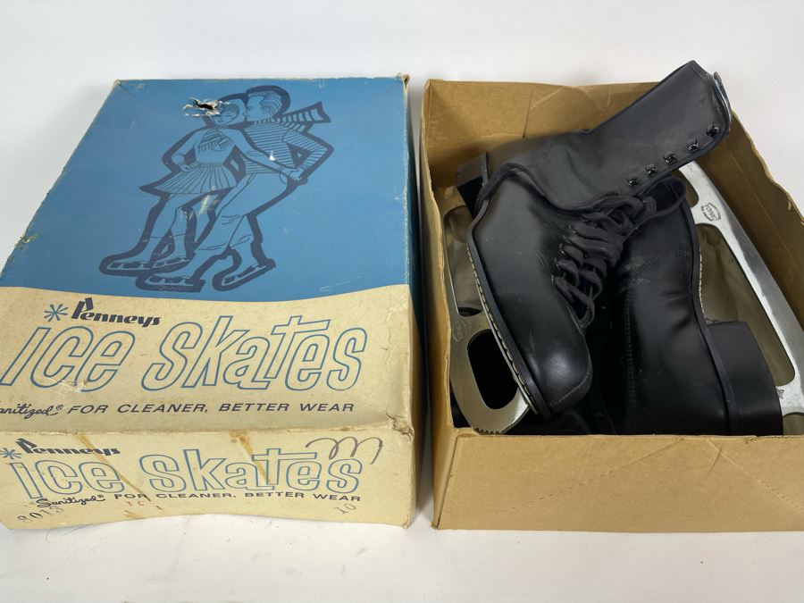 Pair Of New In Box JCPenney Mens Ice Skates Sheffield Steel Made In Canada Size 10 [Photo 7]