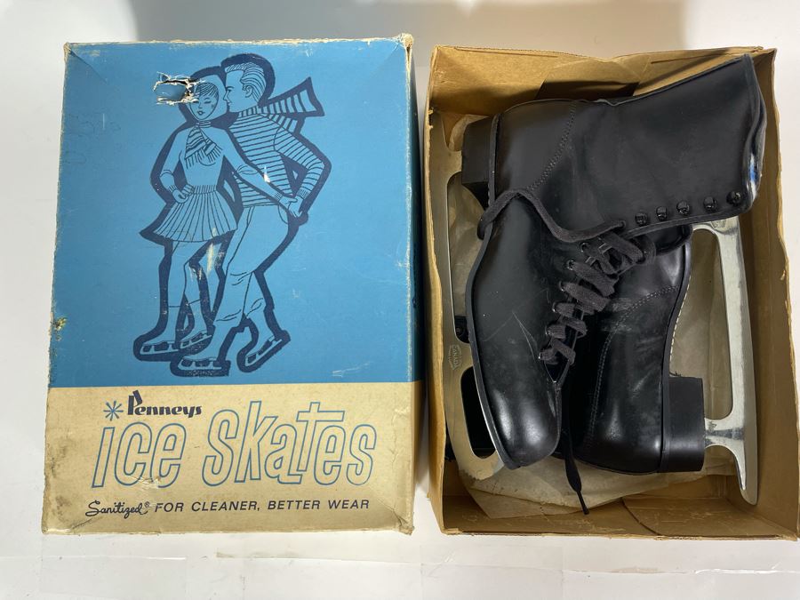 Pair Of New In Box JCPenney Mens Ice Skates Sheffield Steel Made In
