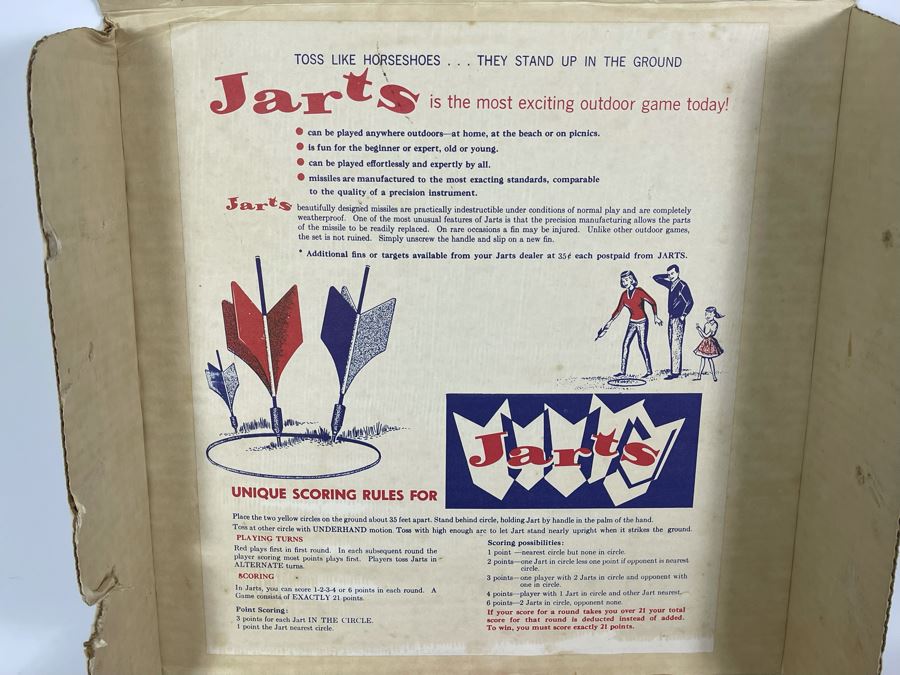 Vintage JARTS Missile Game Lawn Darts In Original Box Appears To Be Never Used [Photo 5]