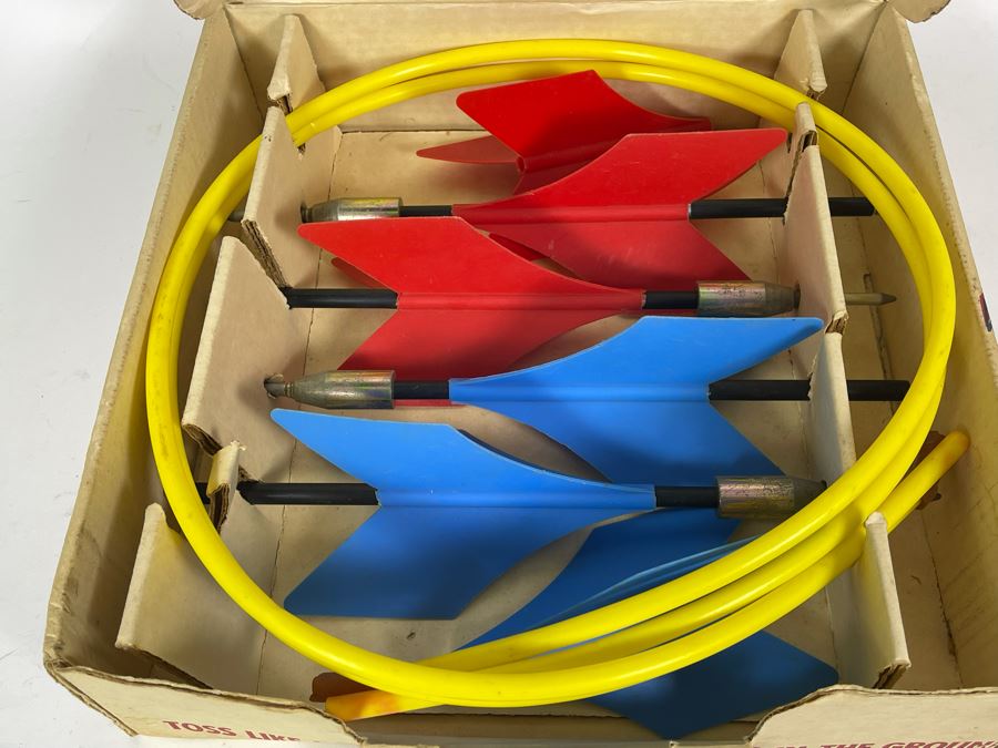 Vintage JARTS Missile Game Lawn Darts In Original Box Appears To Be Never Used [Photo 7]