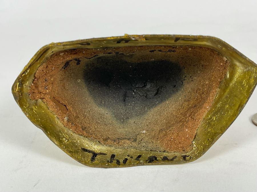 Gilded Buddha Metal Statue From Thailand 7H [Photo 7]