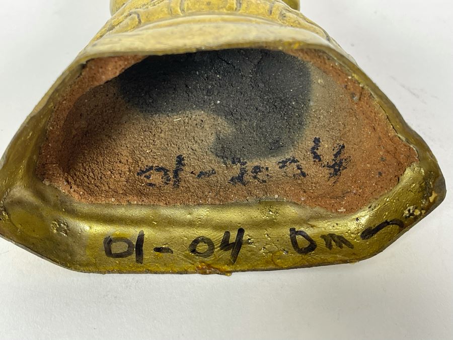 Gilded Buddha Metal Statue From Thailand 7H [Photo 9]