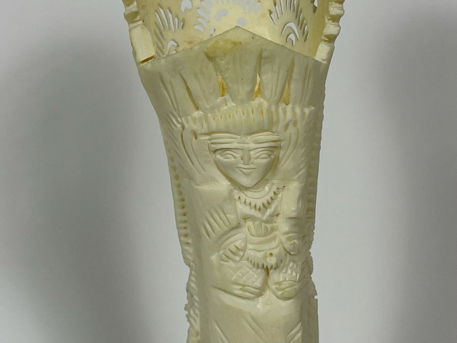 Vintage Hand Carved Bone Totem Sculpture Bali Indonesia 9.5H [Photo 13]