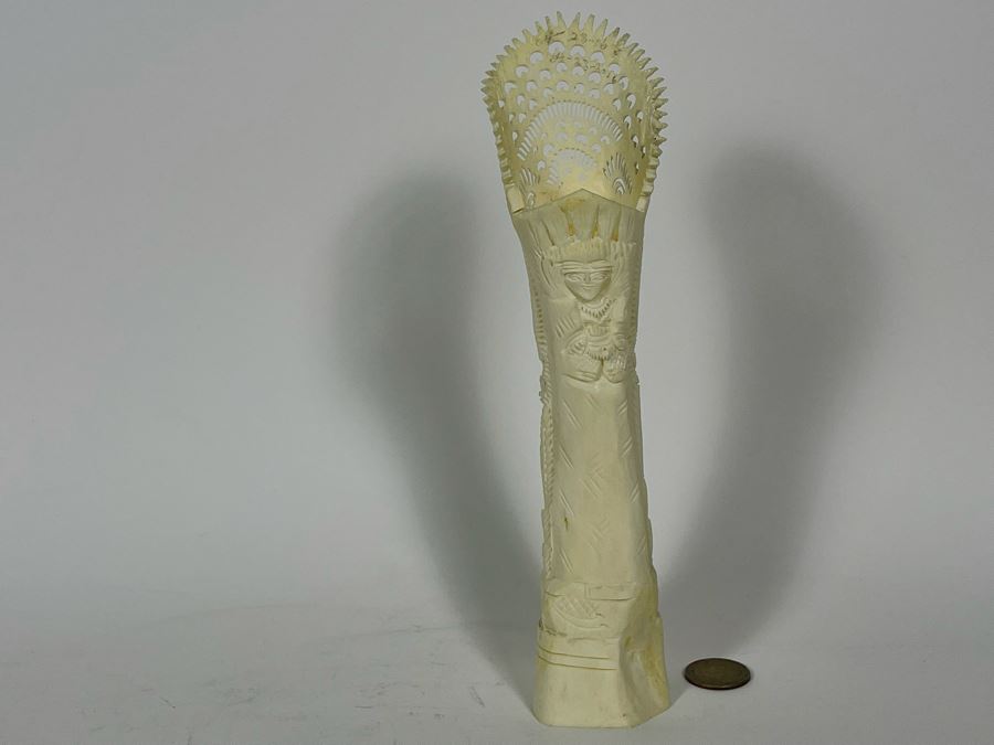 Vintage Hand Carved Bone Totem Sculpture Bali Indonesia 9.5H [Photo 12]