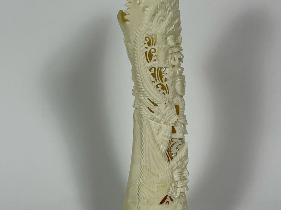 Vintage Hand Carved Bone Totem Sculpture Bali Indonesia 9.5H [Photo 10]