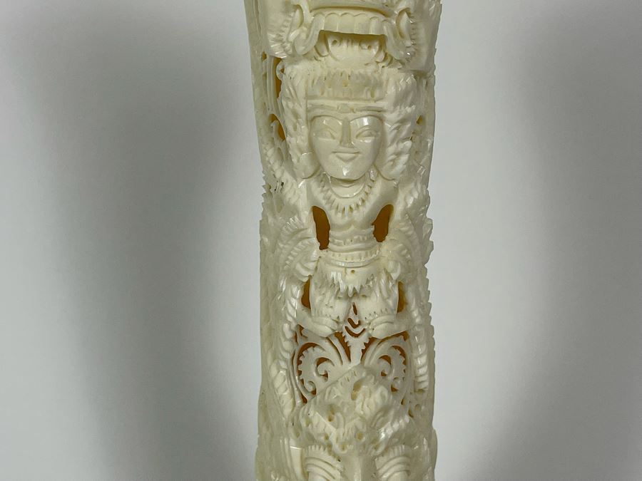 Vintage Hand Carved Bone Totem Sculpture Bali Indonesia 9.5H [Photo 7]