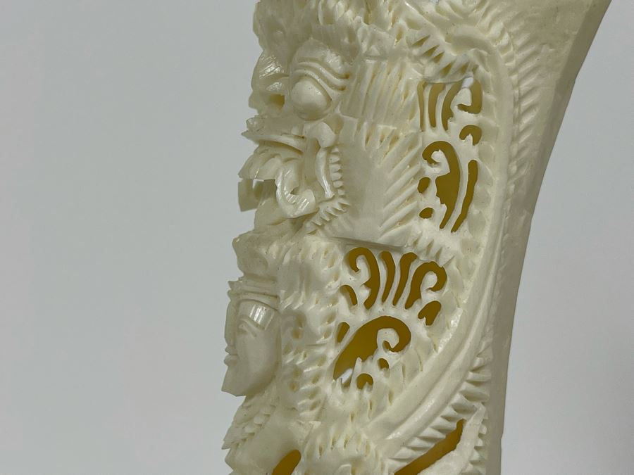Vintage Hand Carved Bone Totem Sculpture Bali Indonesia 9.5H [Photo 16]