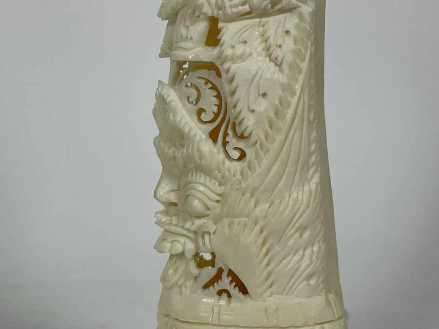 Vintage Hand Carved Bone Totem Sculpture Bali Indonesia 9.5H [Photo 17]