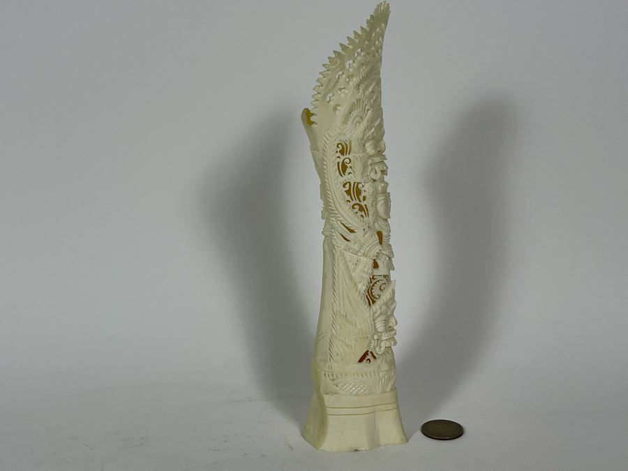 Vintage Hand Carved Bone Totem Sculpture Bali Indonesia 9.5H [Photo 11]