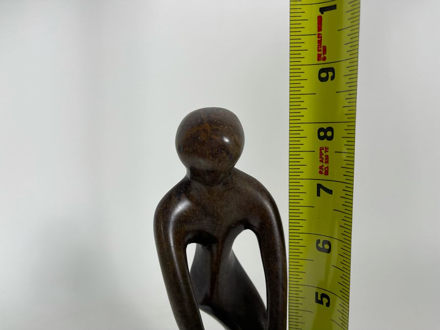 Signed Original African Swaziland Carved Stone Sculpture Of Woman With Child 8.5H [Photo 11]