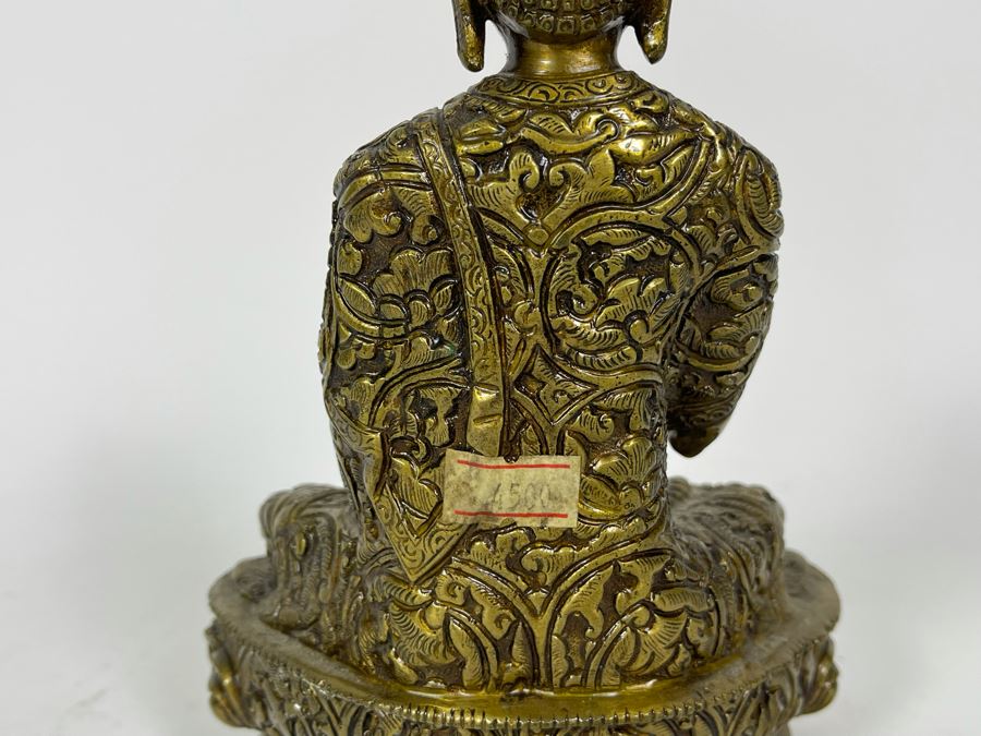 Vintage Heavy Brass Buddha Sculpture [Photo 13]