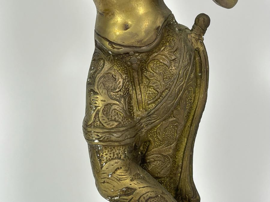 Brass Tibetan Buddhist Deity Standing Tara Sculpture From India 19.5'H [Photo 8]