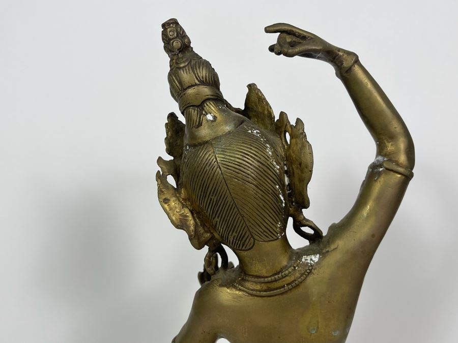 Brass Tibetan Buddhist Deity Standing Tara Sculpture From India 19.5'H [Photo 13]