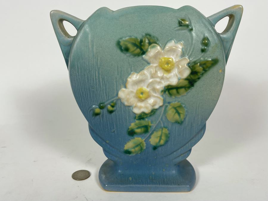 Vintage Roseville Pottery Vase 9H [Photo 5]