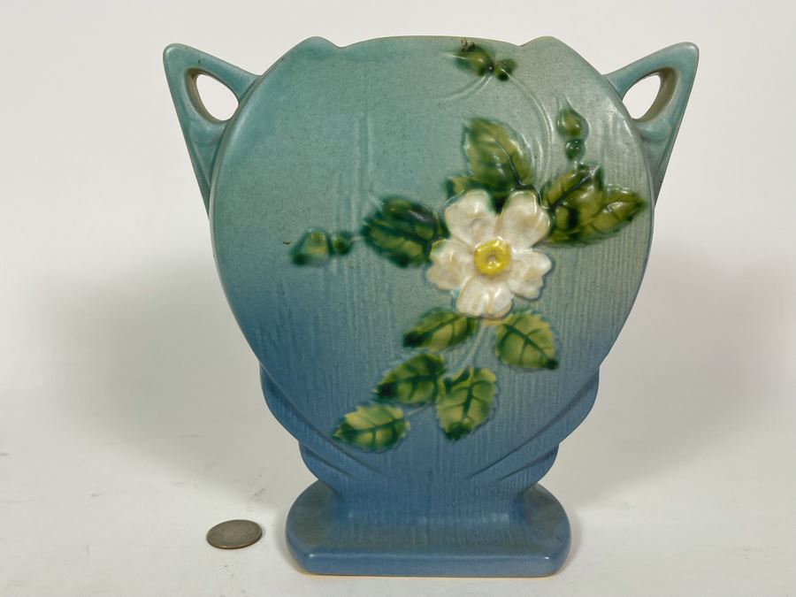 Vintage Roseville Pottery Vase 9H [Photo 2]