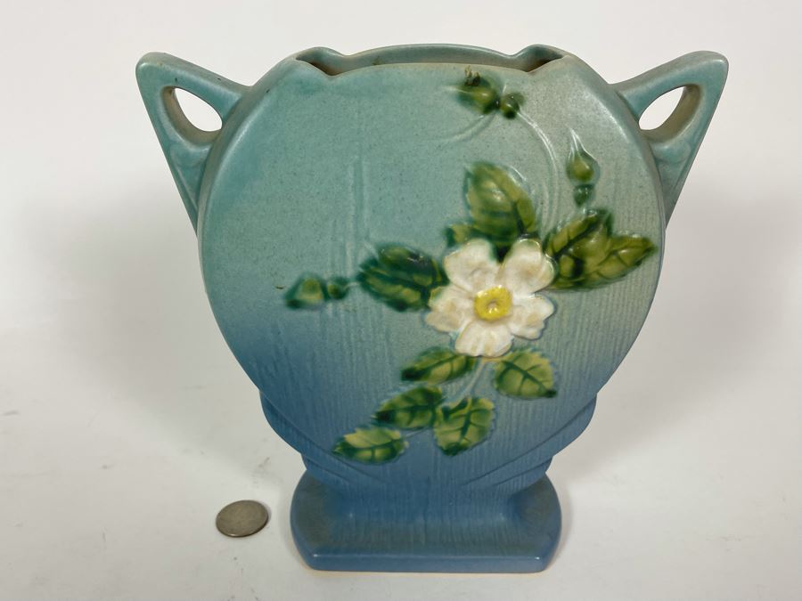 Vintage Roseville Pottery Vase 9H [Photo 3]