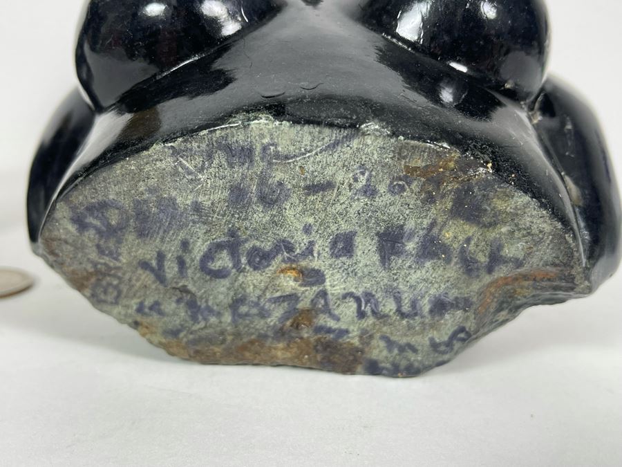 Vintage Pair Of Hand Carved Stone Bust Sculptures Of Mand And Woman From Zimbabwe Africa 7H And 8H [Photo 19]